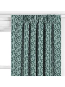John Lewis Else Weave Made to Measure Curtains or Roman Blind,  Peacock - view 2, Peacock