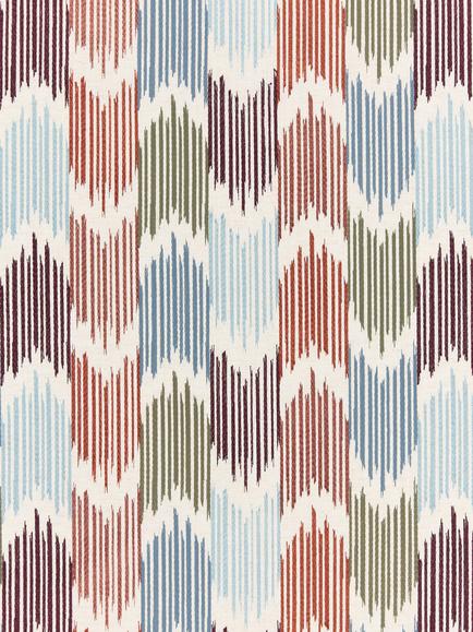 John Lewis Valle Ikat Furnishing Fabric, Lake Blue Multi
