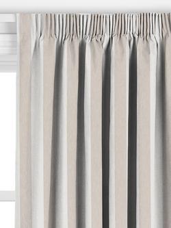John Lewis Bold Stripe Made to Measure Curtains or Roman Blind, Putty - view 2, Putty