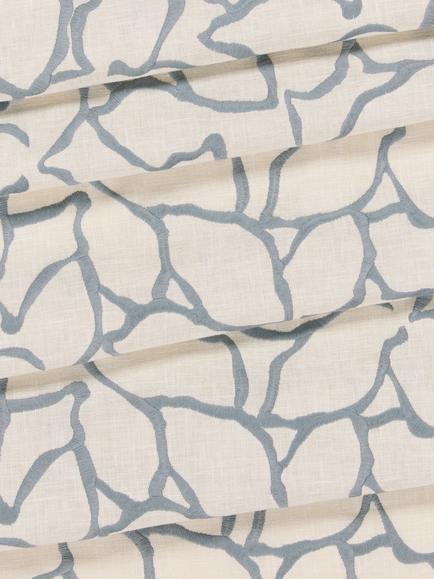 John Lewis Calathea Embroidery Furnishing Fabric - view 2, Slate