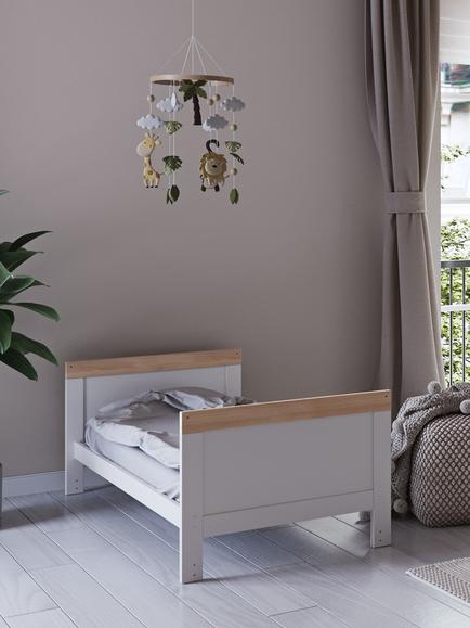 Little Acorns Florence Cotbed, White/Oak - view 2, White/Oak
