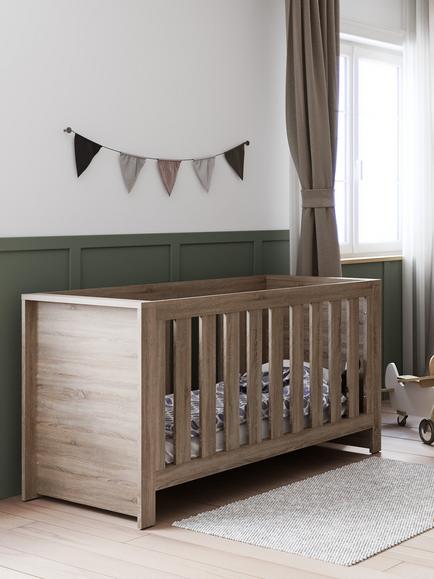 Little Acorns Ellesmere Cotbed, Truffle Oak