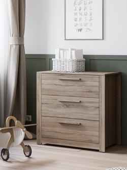 Little Acorns Ellesmere Changing Table Dresser - view 2, Truffle Oak