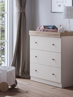 Little Acorns Burlington Changing Table Dresser, Cashmere/Truffle