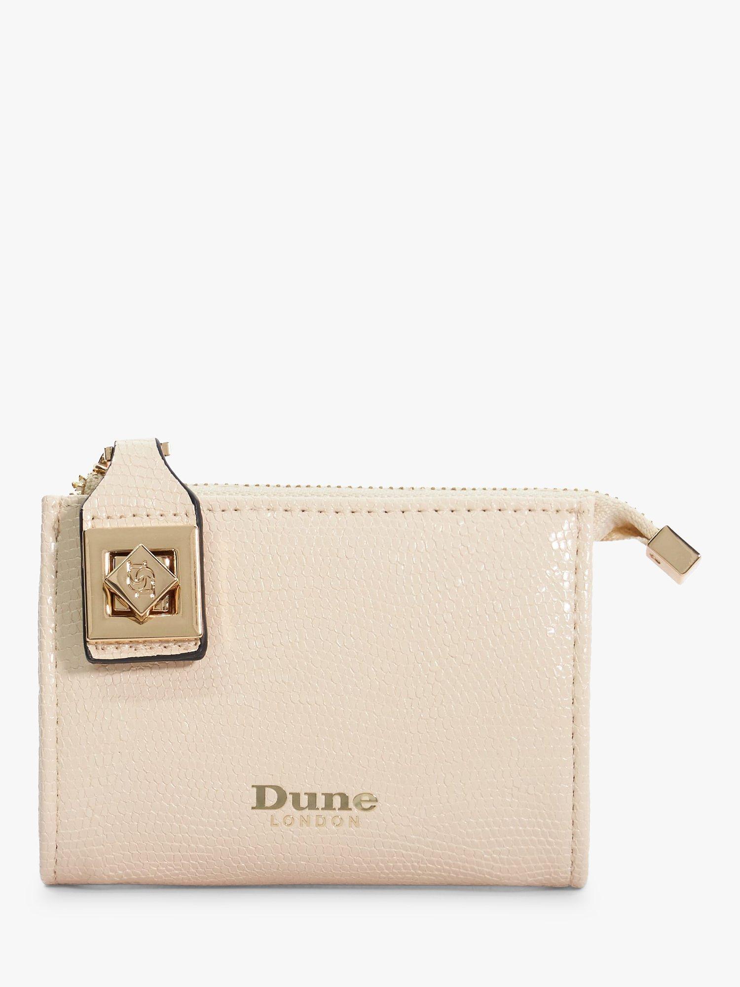 Dune Koined Turnlock Cardholder, Ecru