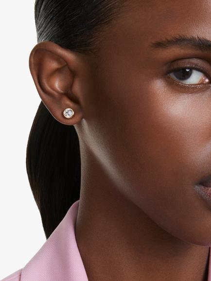 Swarovski Imber Crystal Stud Earrings, Gold - view 2, Cry/Gos