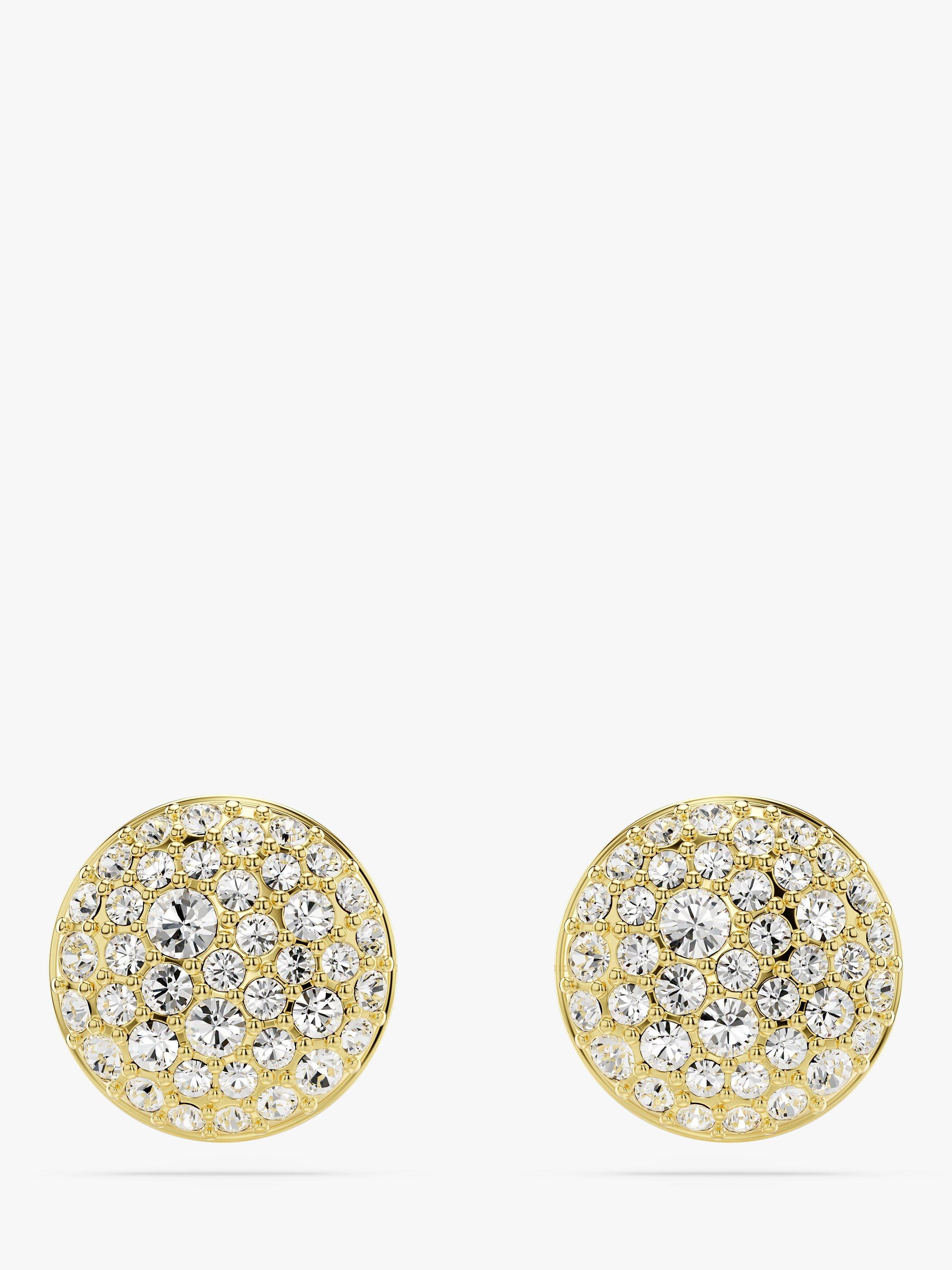 Swarovski Meteora Crystal Stud Earrings Gold