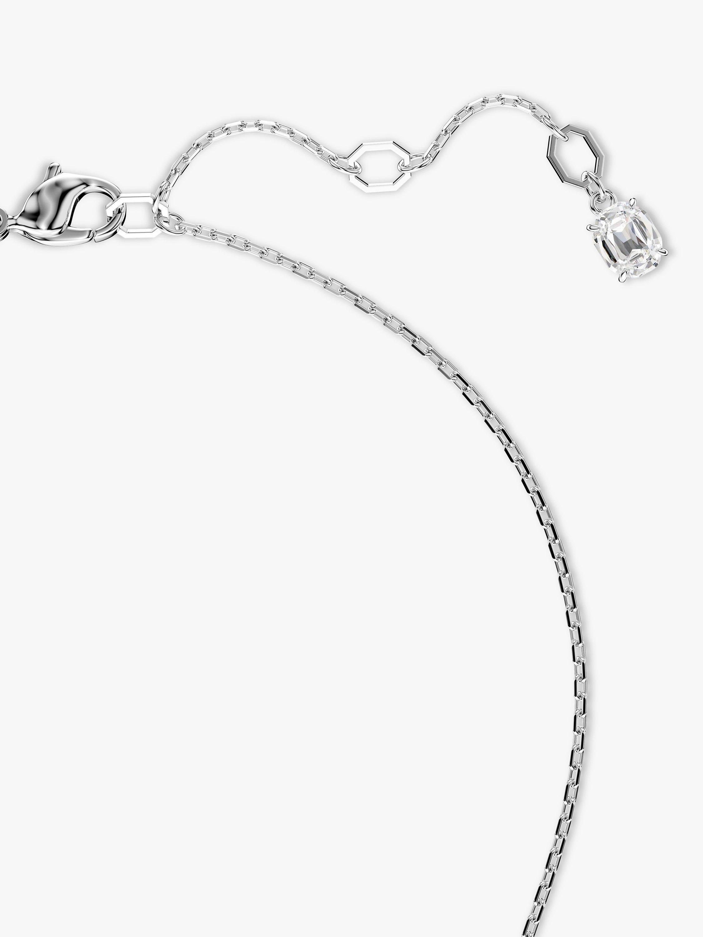 Product image 3 of 4, which shows Swarovski Hyperbola Crystal Heart Pendant, Silver