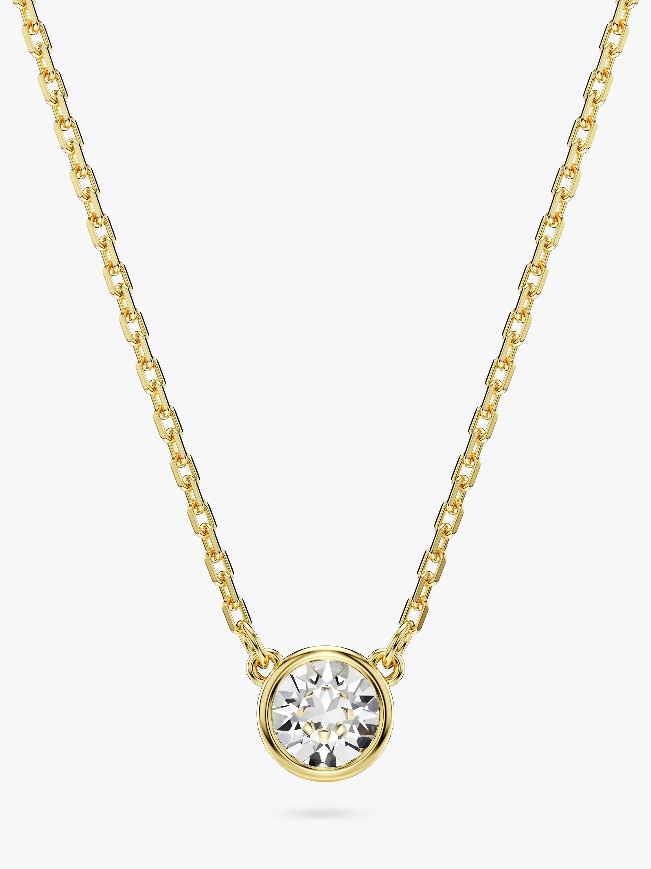 Product image 1 of 4, which shows Swarovski Imber Crystal Pendant Necklace, Gold