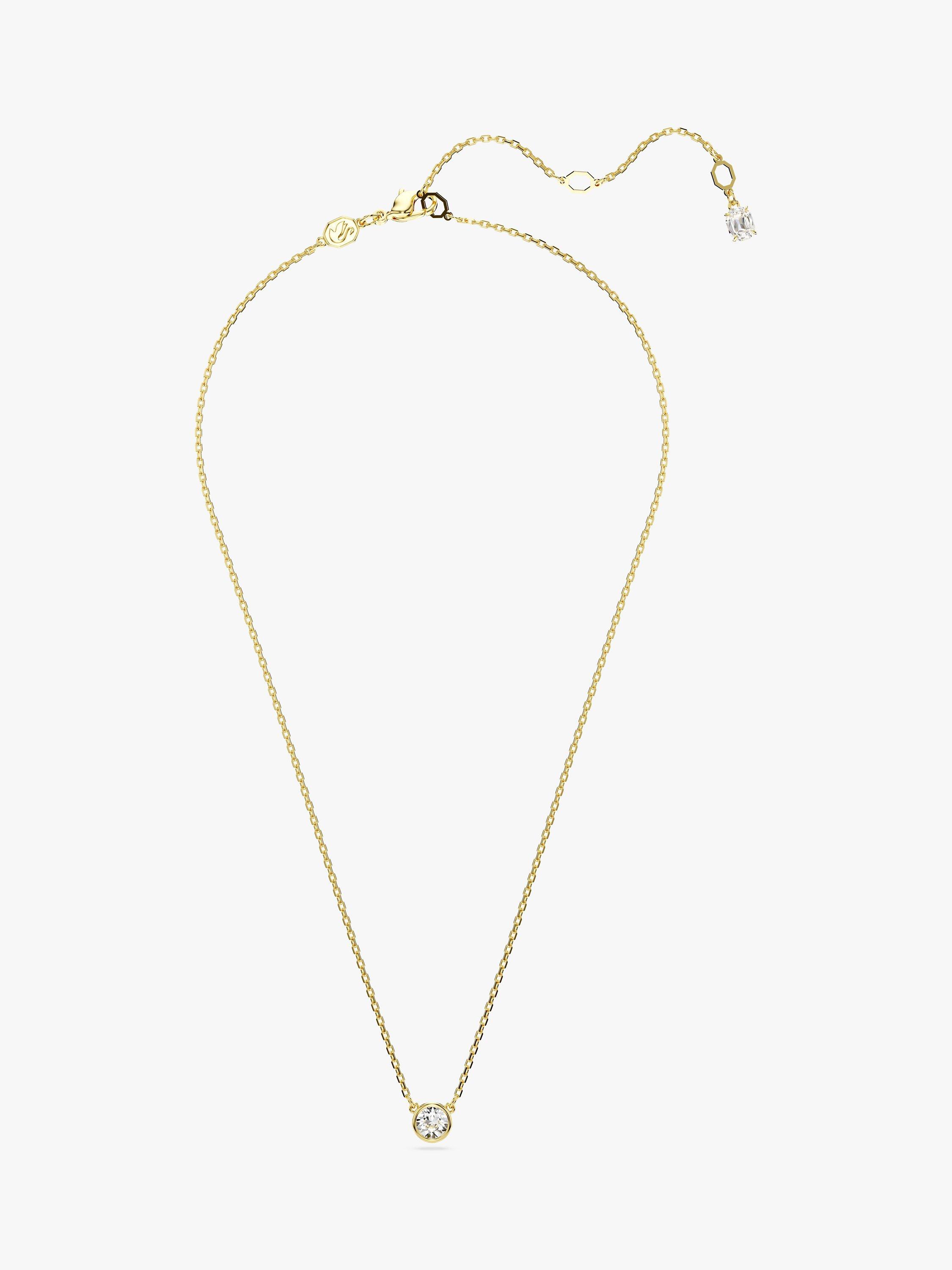 Product image 2 of 4, which shows Swarovski Imber Crystal Pendant Necklace, Gold