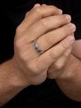 Hoxton London Men's Brick Textured Spinning Ring, Silver