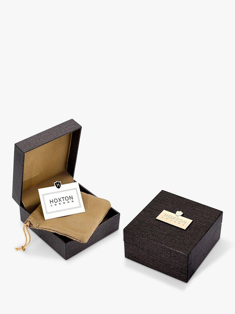 Product image 4 of 4, which shows Hoxton London Men's Bamboo Oxidised Ring, Silver, R½