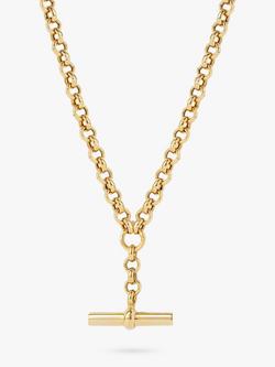 LARNAUTI Annecy T-Bar Necklace, Gold, Gold