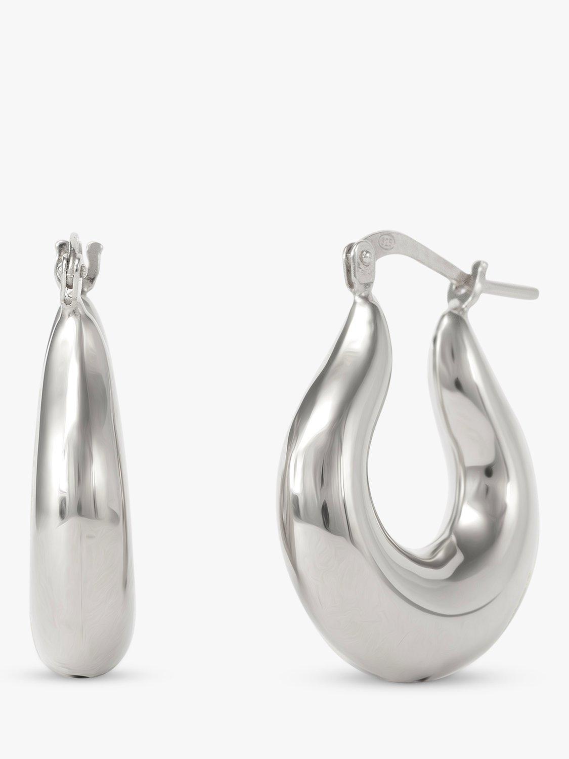 Product image 1 of 2, which shows LARNAUTI Annecy Horse Shoe Drop Earrings, Silver