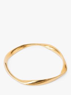 LARNAUTI Annecy Sculptured Bangle, Gold, Gold