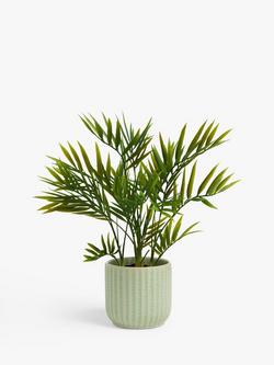 John Lewis Artificial Bamboo Plant in Ceramic Pot, Green, Green