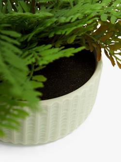 John Lewis Artificial Fern in Ceramic Pot, Green - view 2, Multi