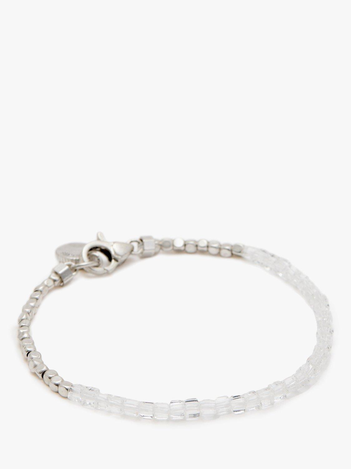 AllSaints Mixed Beaded Bracelet, Warm Silver