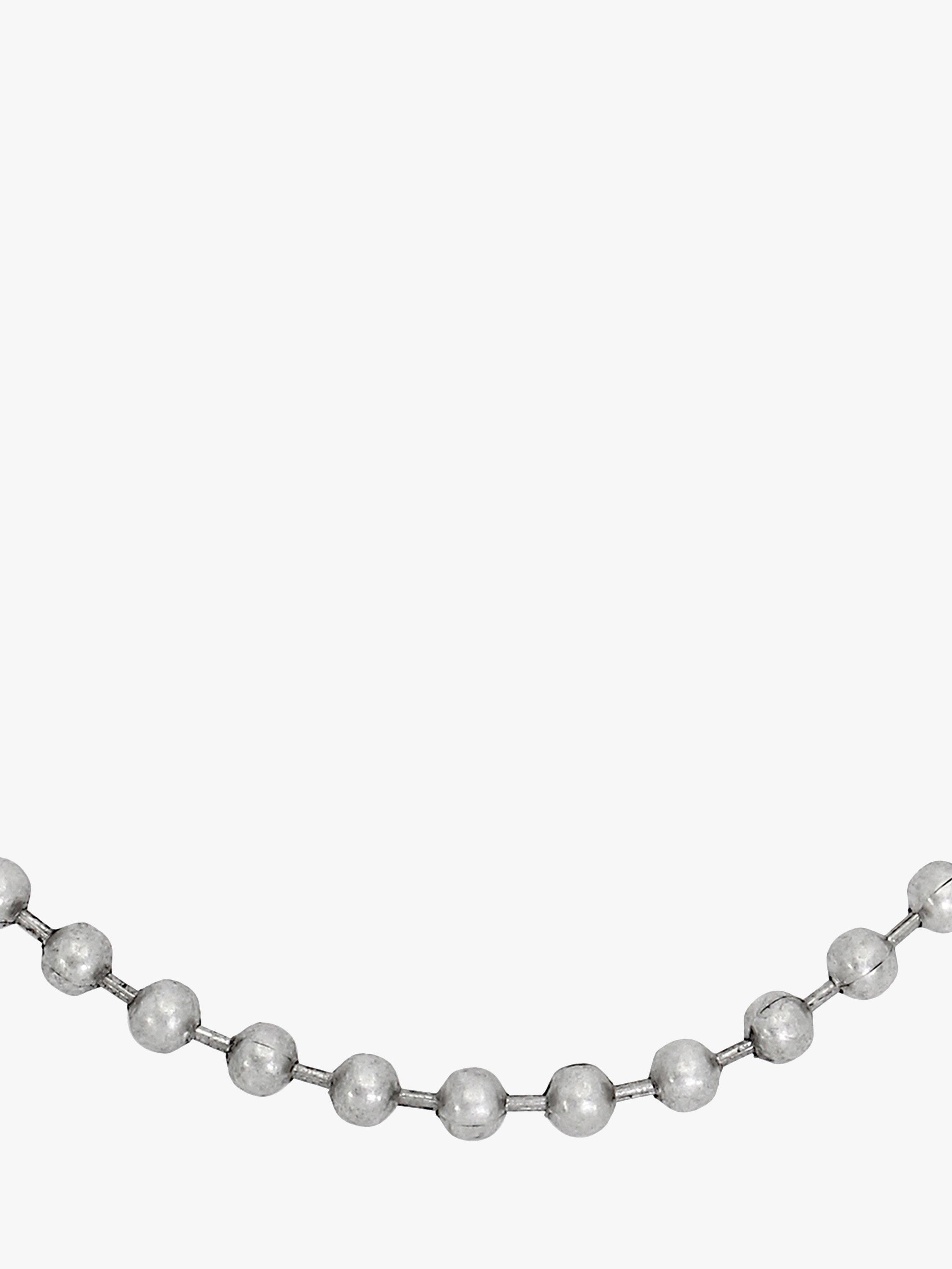 Product image 3 of 3, which shows AllSaints Unisex Ball Chain Necklace, Warm Silver