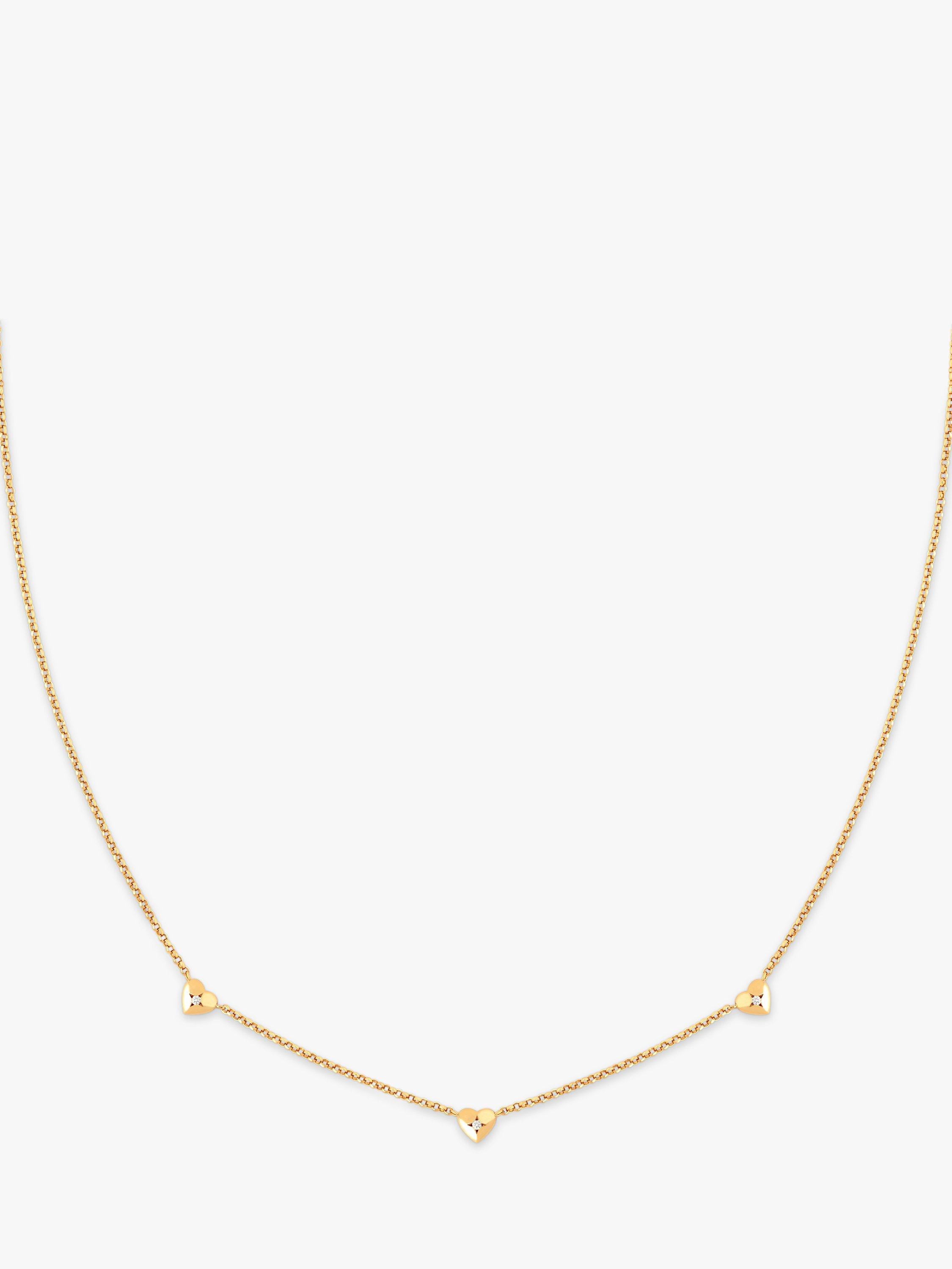Astrid & Miyu Heart Charm Necklace, Gold