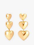 Astrid & Miyu Bubble Heart Drop Earrings, Gold