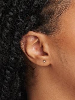 Astrid & Miyu Heart Stud Earrings, Gold - view 2, Yellow Gold