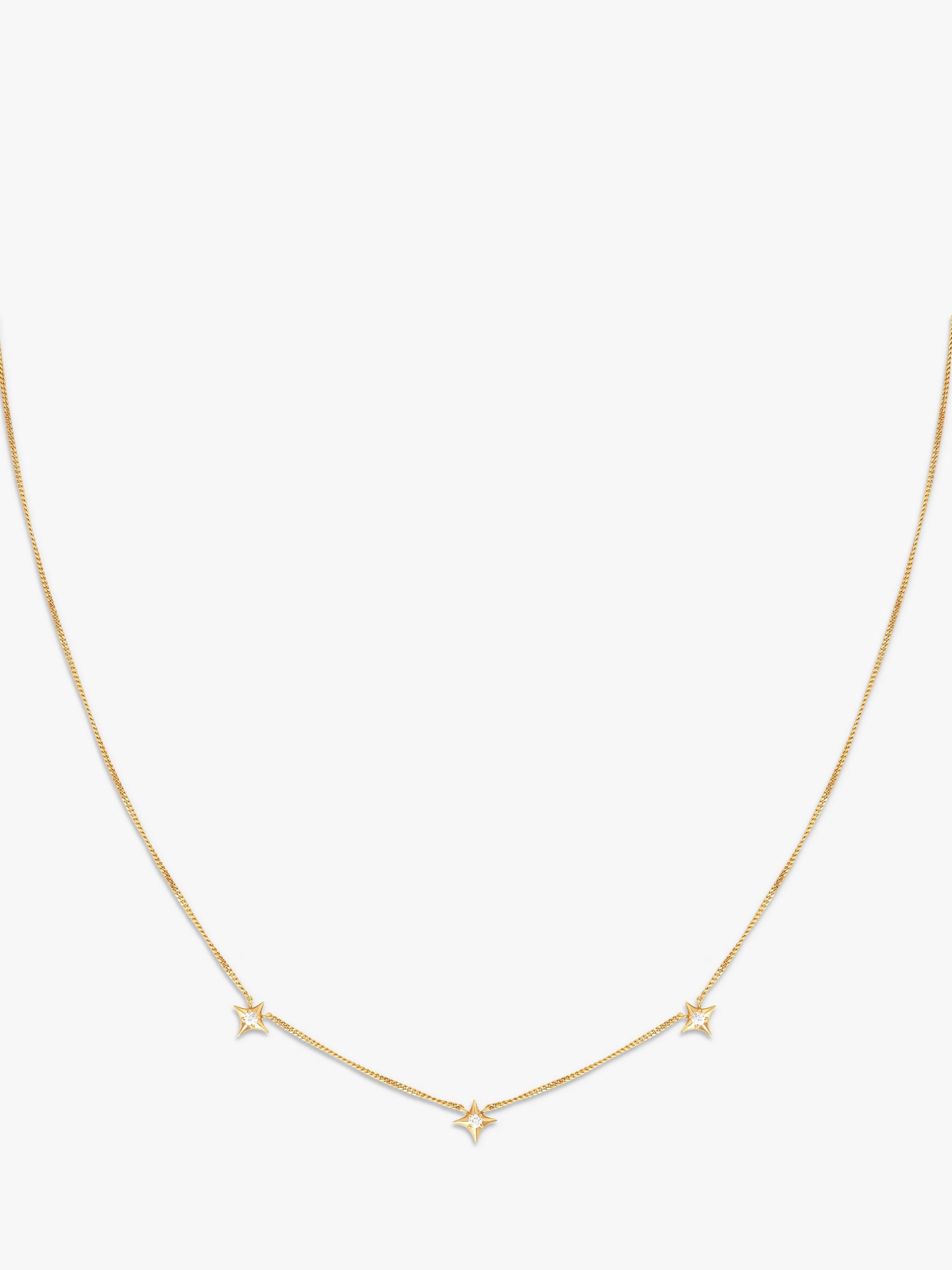 Product image 1 of 1, which shows Astrid & Miyu Cosmic Star Charm Necklace, Gold