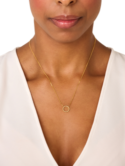 DPT Antwerp Mars Diamond Pendant Necklace, Gold - view 2, Gold