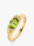 DPT Antwerp Gelato Peridot & Diamond Cocktail Ring, Gold