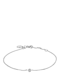 DPT Antwerp First Round Diamond Chain Bracelet, Silver