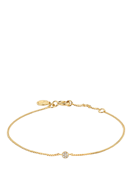 DPT Antwerp First Round Diamond Chain Bracelet, Gold
