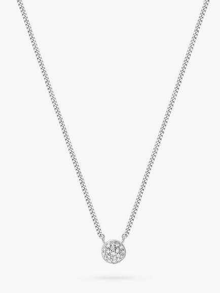 DPT Antwerp Galaxy Diamond Pendant Necklace, Silver, Silver