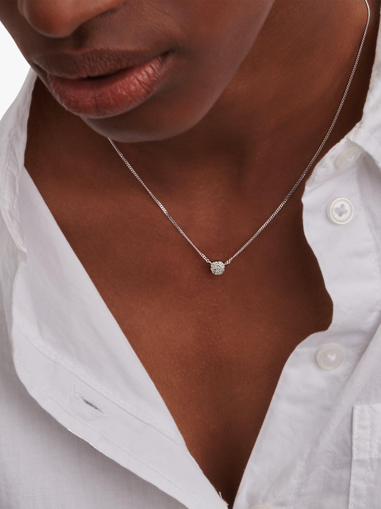 Product image 2 of 3, which shows DPT Antwerp Galaxy Diamond Pendant Necklace, Silver