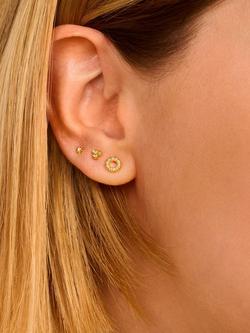 DPT Antwerp Small Circle of Life Stud Earrings - view 2, Gold