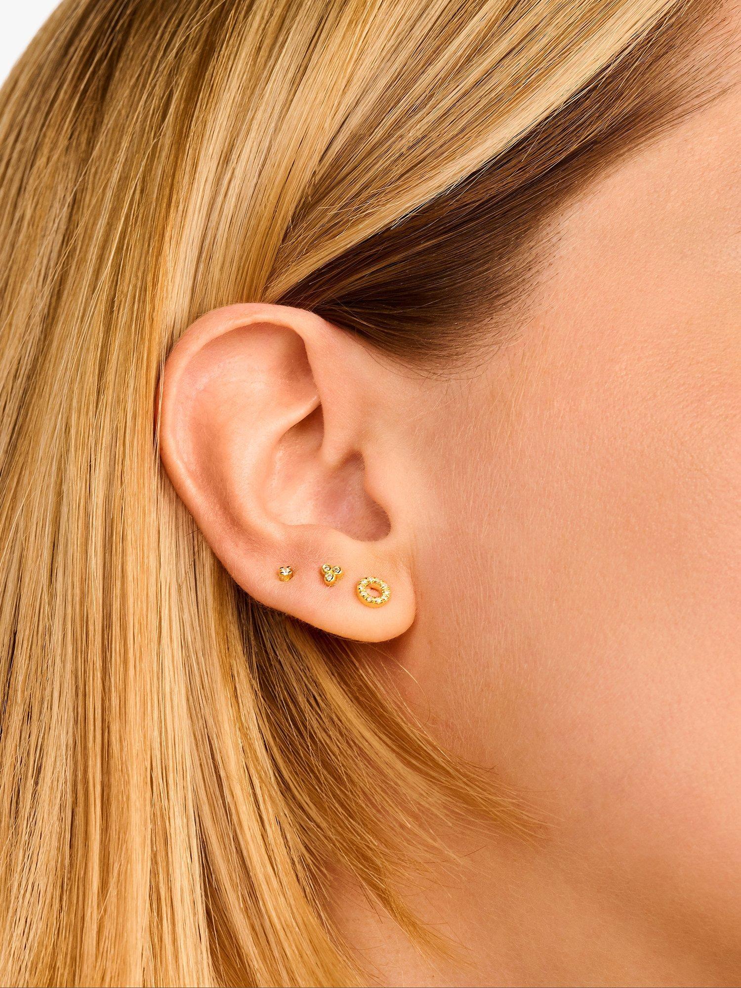 Product image 3 of 4, which shows DPT Antwerp Small Circle of Life Stud Earrings, Silver
