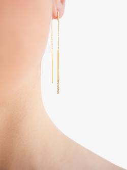 DPT Antwerp Double Linea Drop Earrings - view 2, Silver