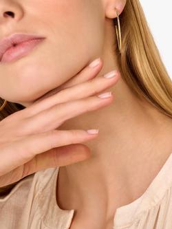 DPT Antwerp Large Diamond Hoop Earrings, Silver - view 2, Silver