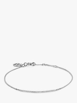DPT Antwerp Diamond Bar Chain Bracelet, Silver, Silver