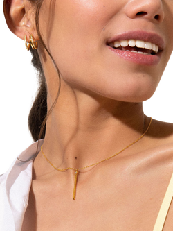 DPT Antwerp Diamond Double Hoop Earrings - view 2, Gold