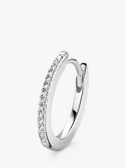 DPT Antwerp Diamond Hoop Earrings, Silver