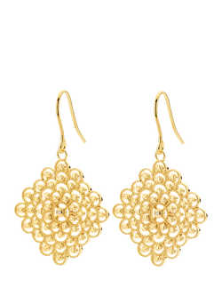 DPT Antwerp Blessed Diamond Statement Drop Earrings, Gold, Gold