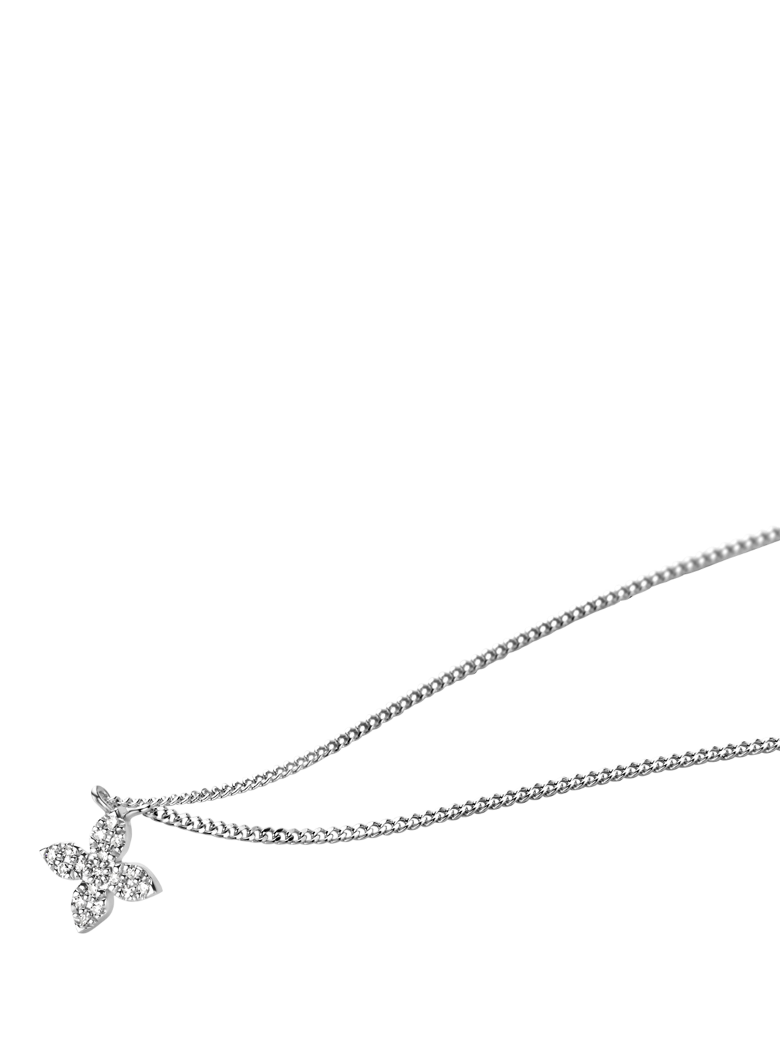 Product image 3 of 6, which shows DPT Antwerp Floral Diamond Pendant Necklace, Silver
