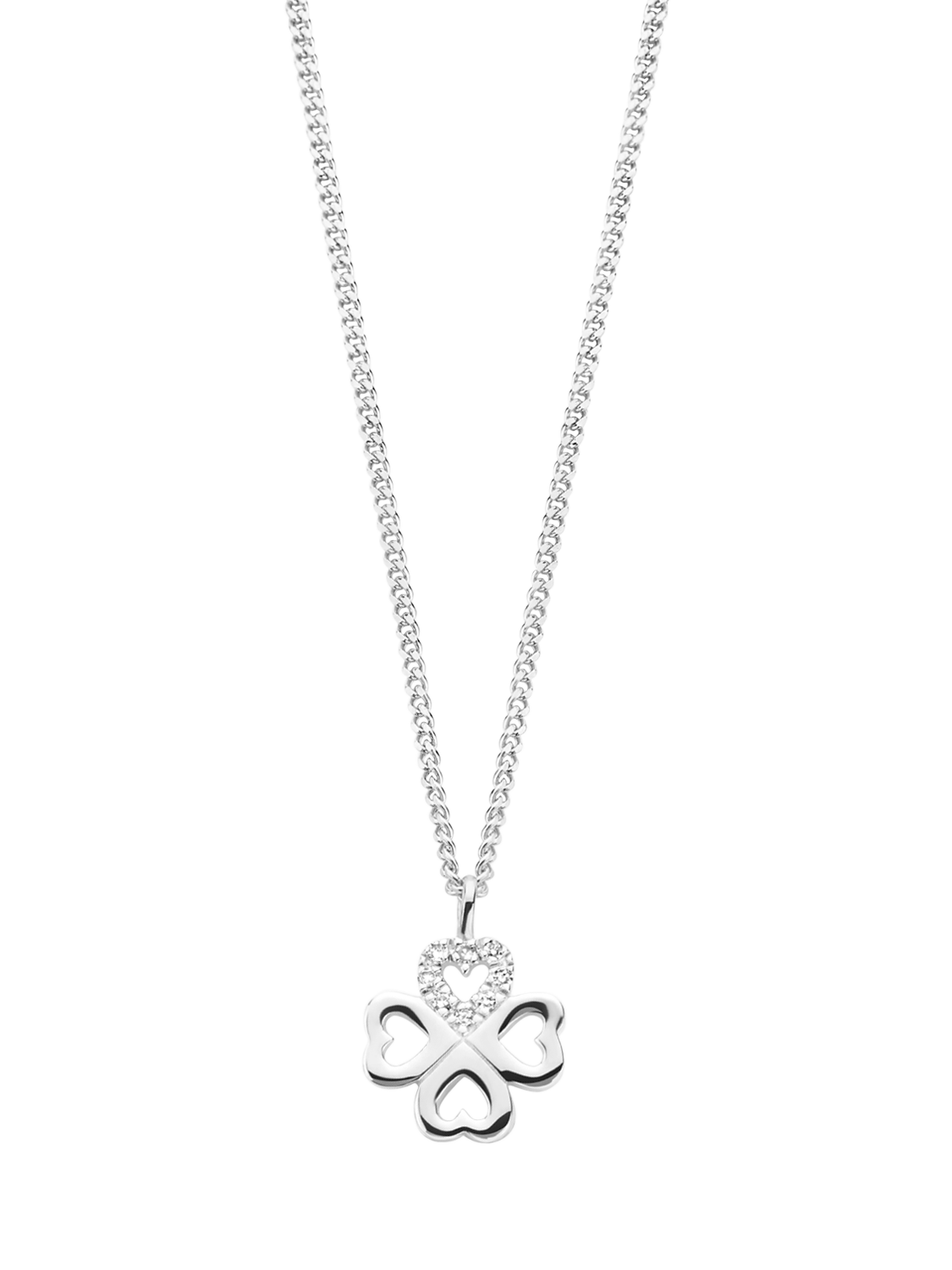 Product image 1 of 4, which shows DPT Antwerp Chance Diamond Pendant Necklace, Silver