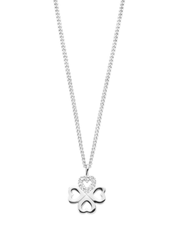 DPT Antwerp Chance Diamond Pendant Necklace, Silver, Silver