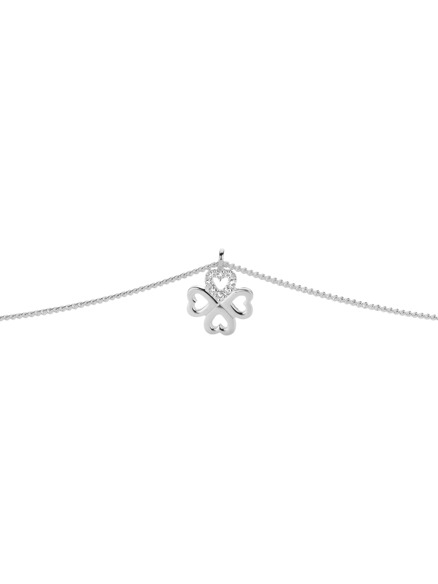 Product image 4 of 4, which shows DPT Antwerp Chance Diamond Pendant Necklace, Silver