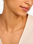 DPT Antwerp Diamond Cross Collar Necklace, Silver