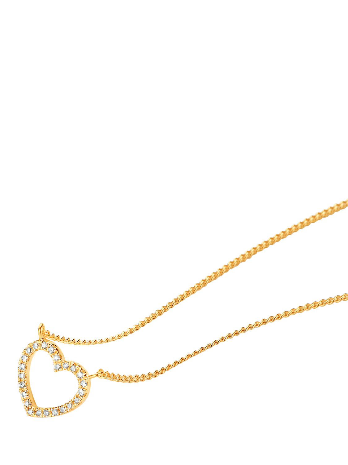Product image 3 of 6, which shows DPT Antwerp Heart of Diamonds Pendant Necklace, Gold