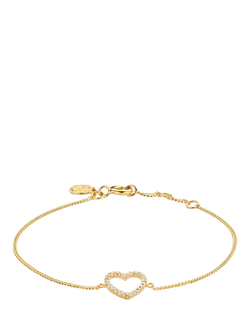 DPT Antwerp Heart of Diamonds Chain Bracelet, Gold