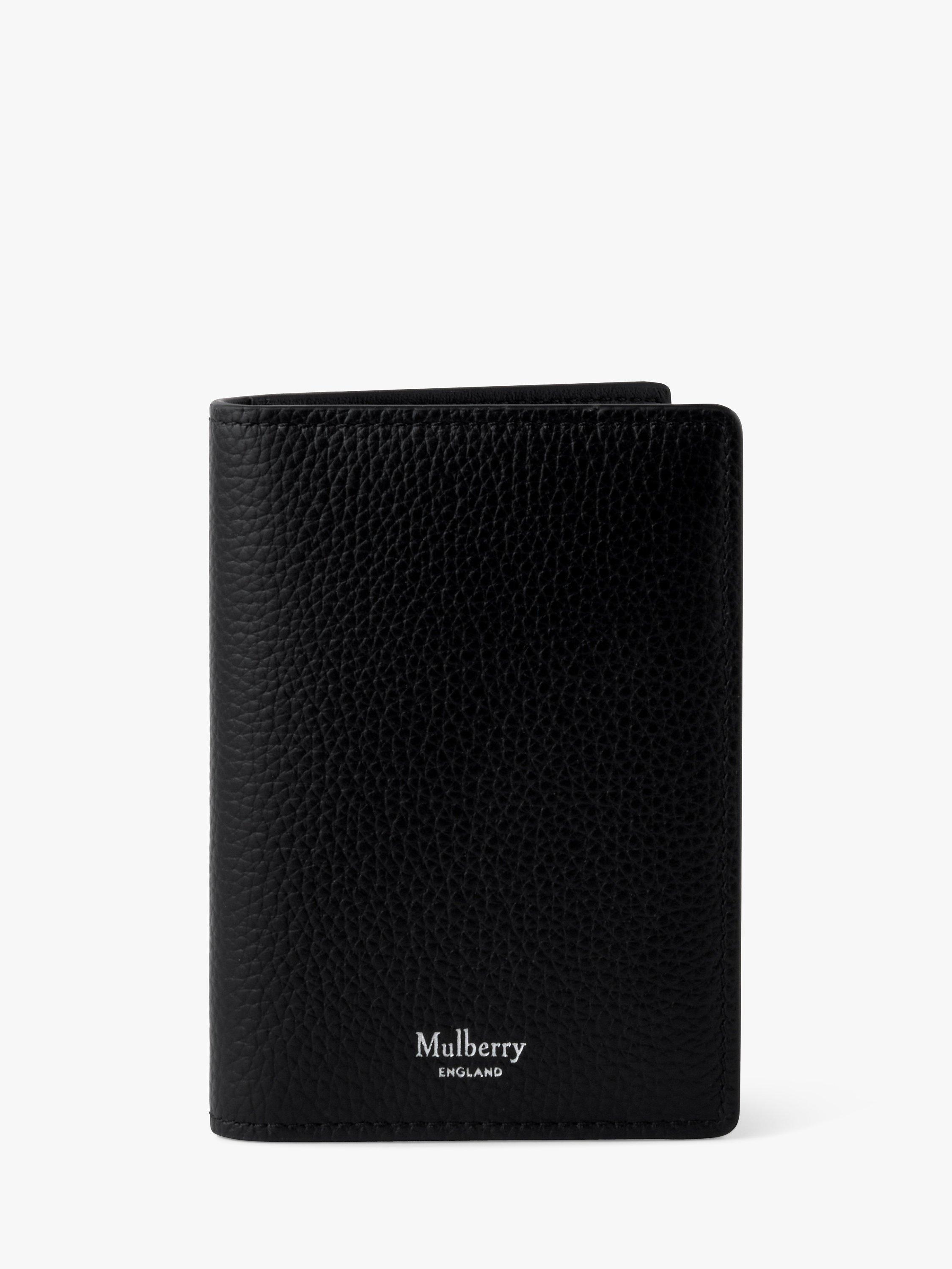 Mulberry Heritage Heavy Grain Leather Vertical Wallet, Black