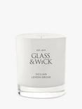 Glass & Wick Sicilian Lemon Grove Scented Candle, 220g